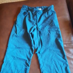 Dark teal greys anatomy scrub pants
